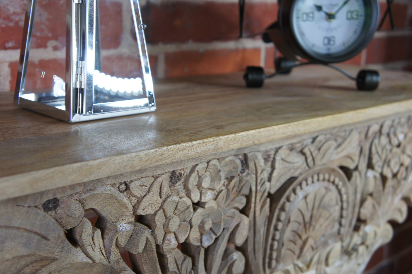 Wall shelf Mango wood Hand carved