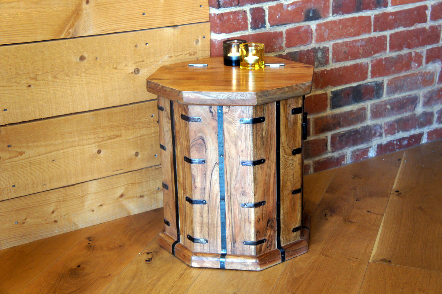 Acacia Octagonal  Chest Table