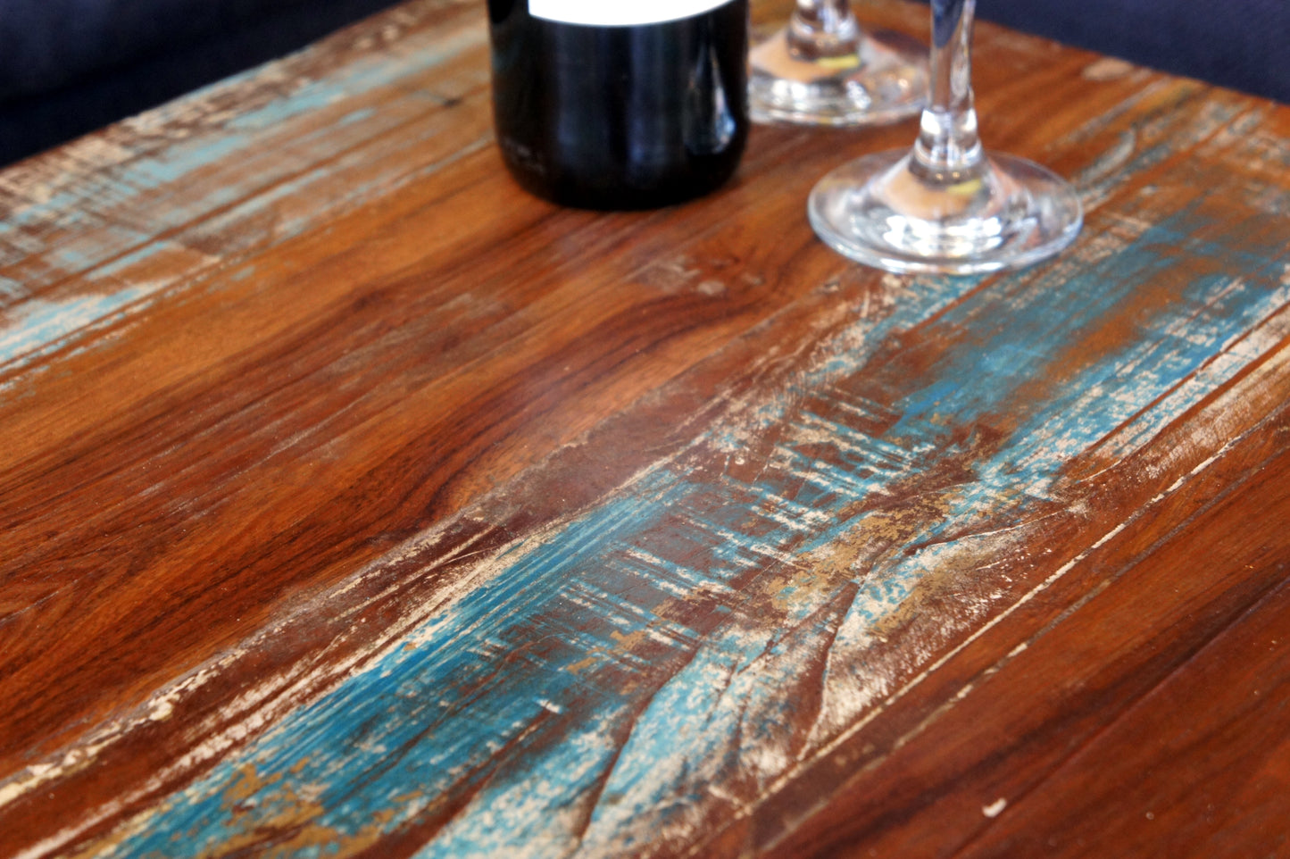 Vintage Painted Teak Cart Coffee table