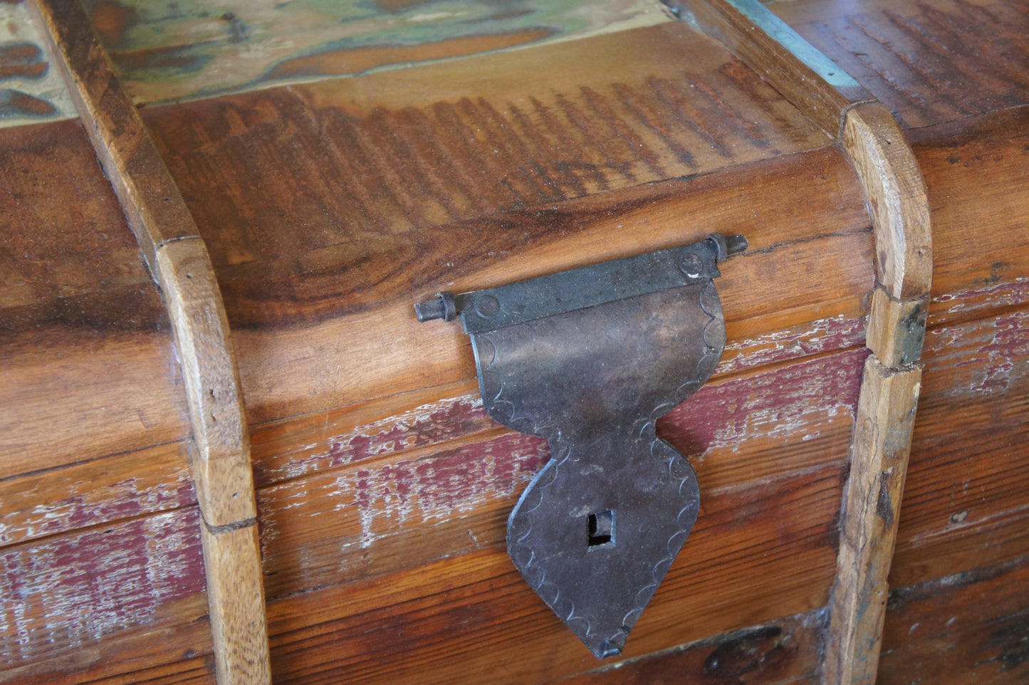 Vintage Painted Teak Marina Trunk