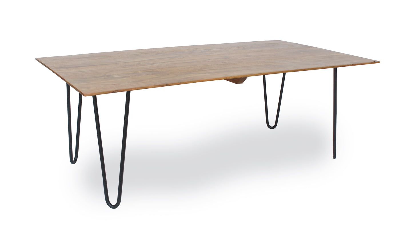 Acacia Wood Hairpin Leg Coffee Table