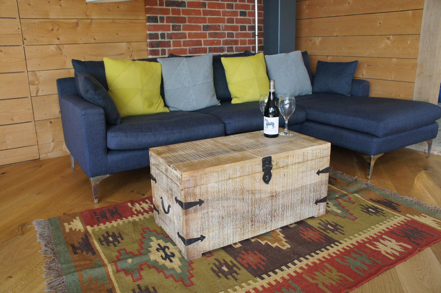 Polished Raw Mango Chest Coffee Table