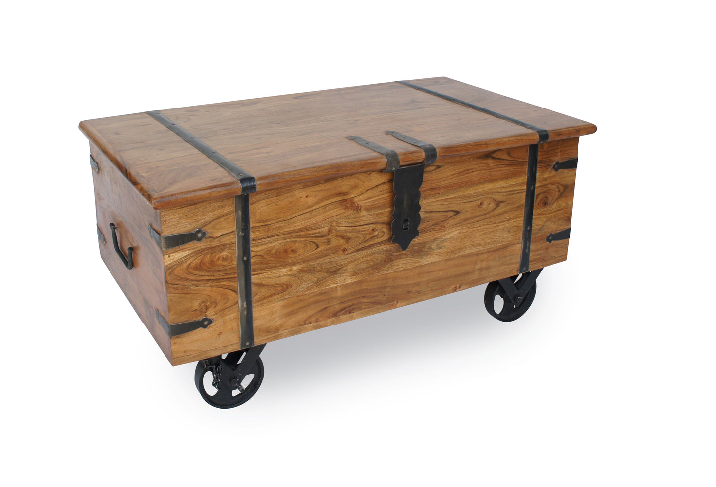 Thakat Acacia  Coffee Table Trunk On Wheels