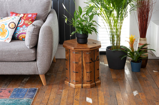 Acacia Octagonal  Chest Table