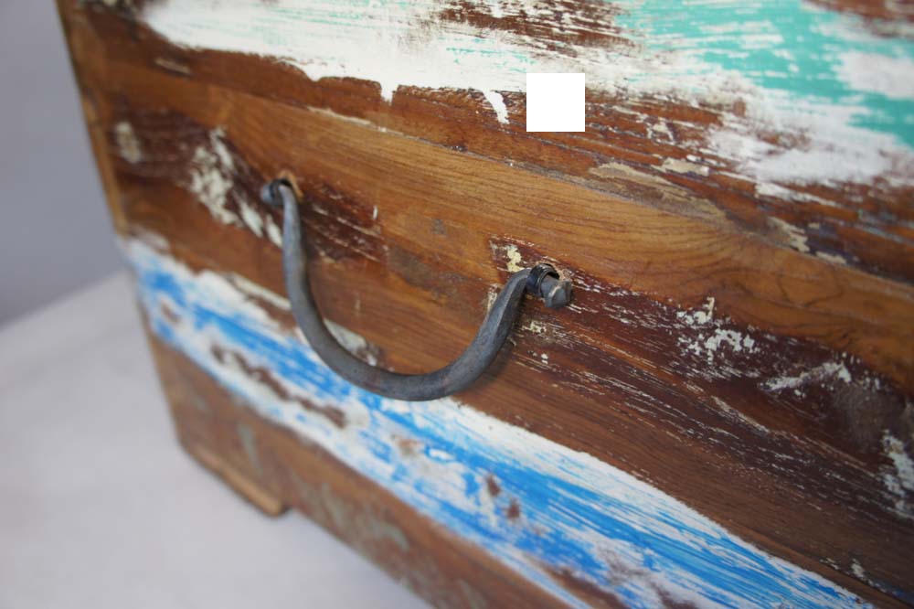 Vintage Painted Teak Shabby Chic Coffee table Trunk